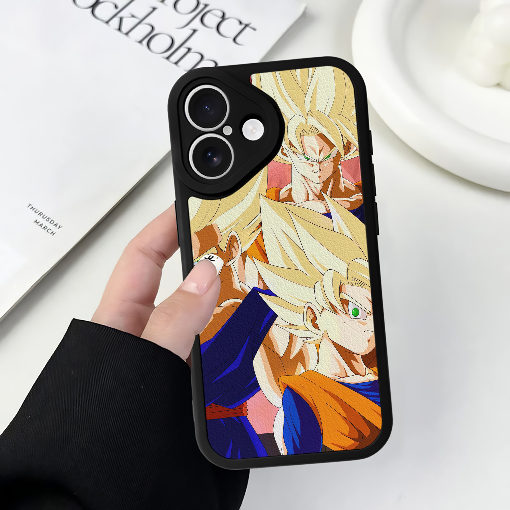 （画像用） ドラゴンボール DRAGON BALL 【iPhone 16シリーズ対応】シリコンスマホケース（レザー調） 材質：シリコン